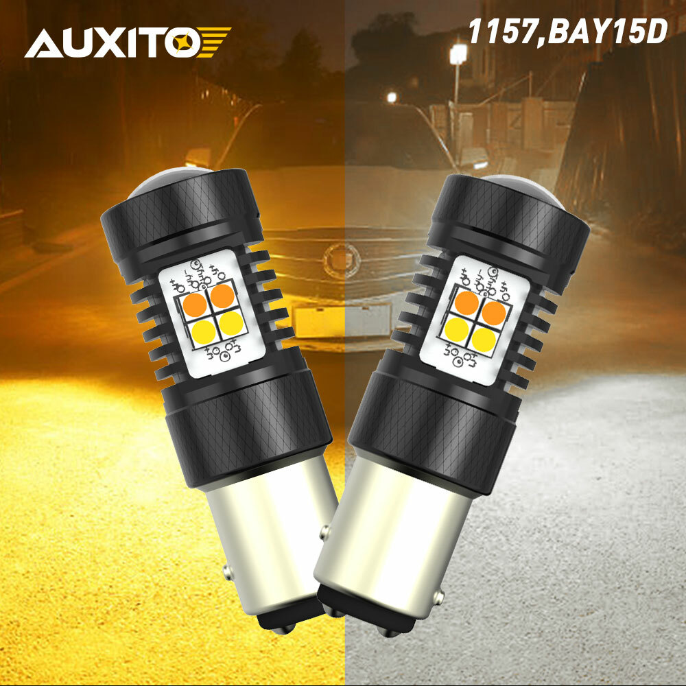 AUXITO 1157 LED Turn Signal Light Bulbs Switchback Amber White Anti Hyper Flash