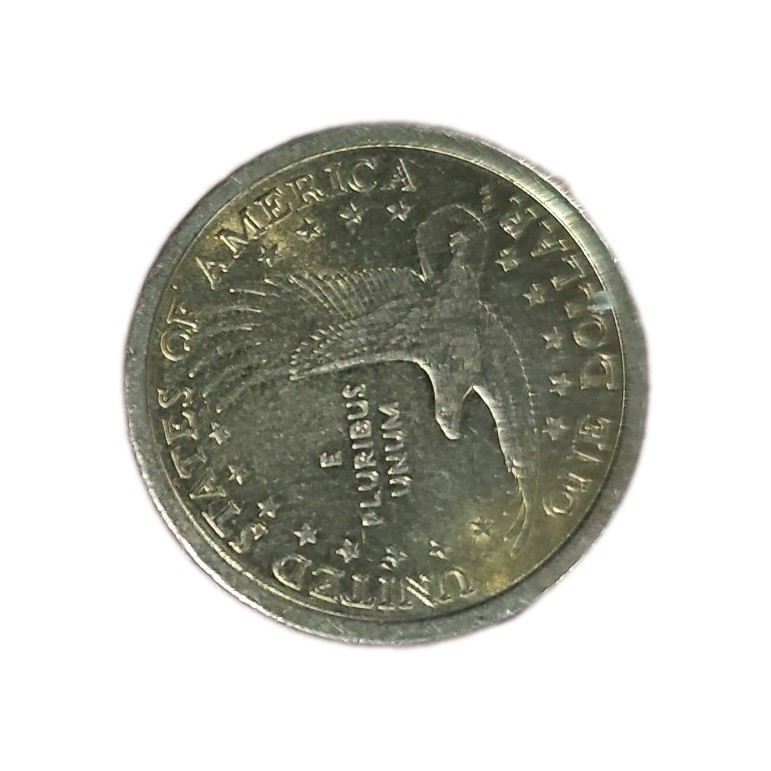 2000 D Sacagawea $1 Coin Mother & child. Obverse Flying Eagle on reverse D ERROR