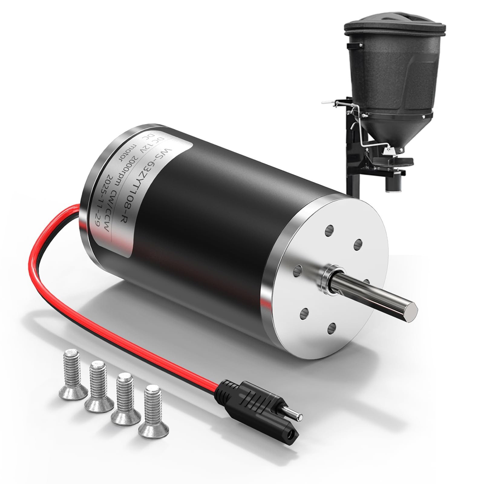 RogueArm 12V Salt Spreader Motor Compatible with Buyers SaltDogg ATVS15A UTVS...