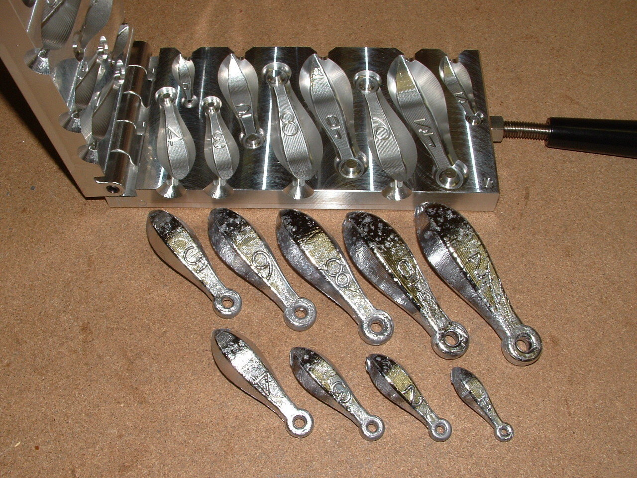 Saltwater Bank Sinker mold 1,2,3,4,5,6,8,10,12oz CNC Aluminum