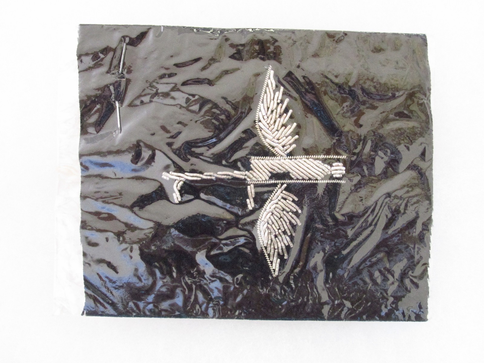 WW2 U.S. NAVY AERIAL GUNNER SILVER BULLION SLEEVE STRIKER Gemsco patch w/ cello