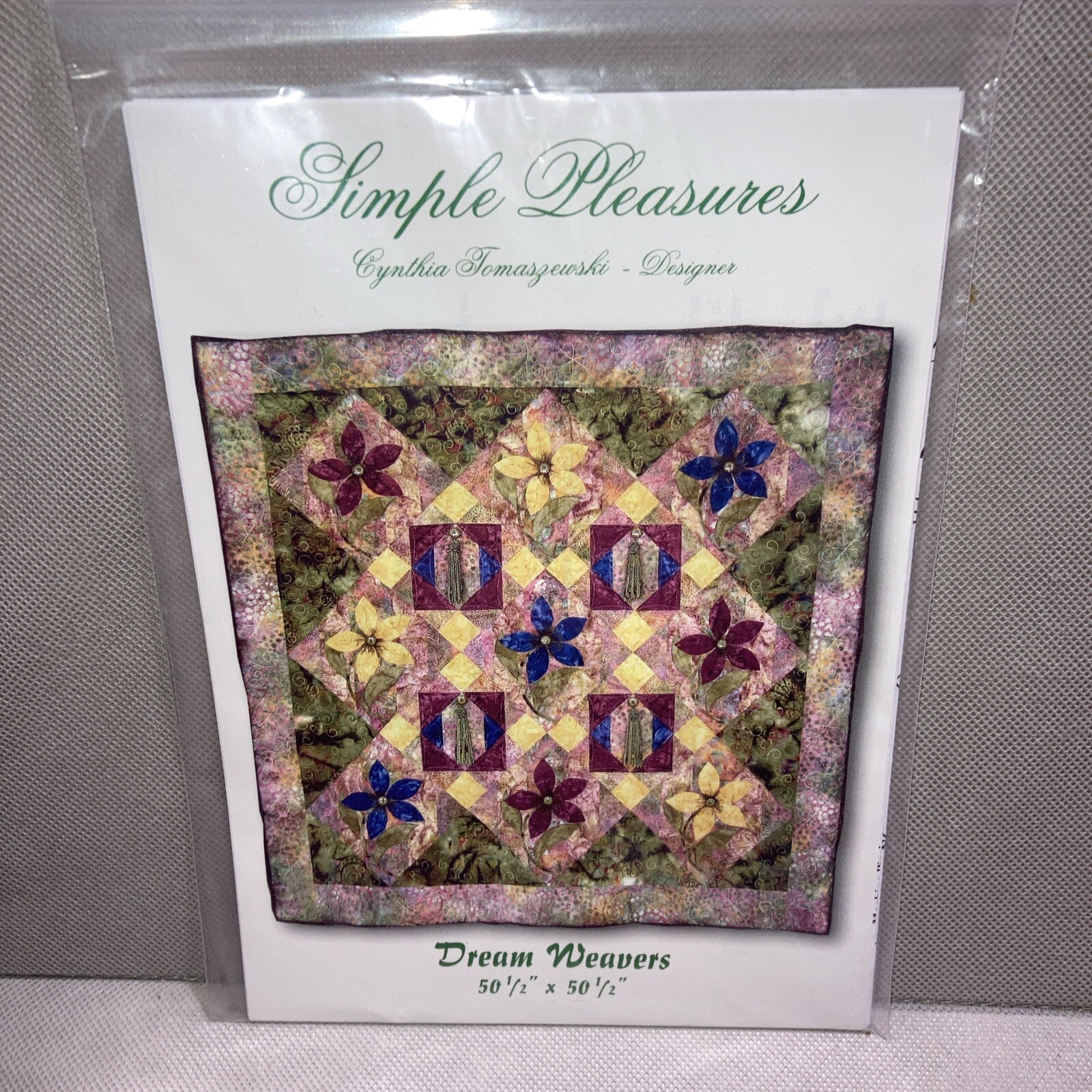 Simple Pleasures  Quilt Pattern Cynthia Tomaszewski Pieced Applique Dream Weaver