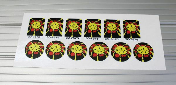 Williams BLACKOUT Pinball Machine Drop Target Decal Set