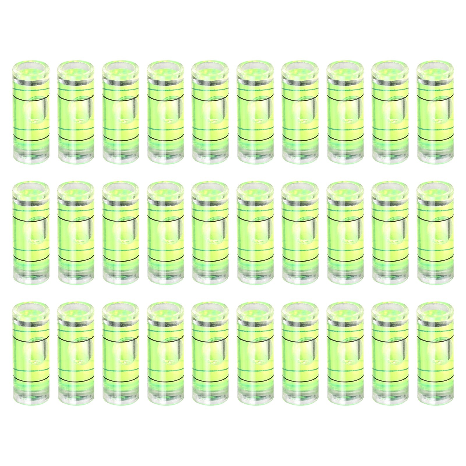 30pcs 25x9mm Small Cylindrical Bubble Level Vials Levels Measuring Tools