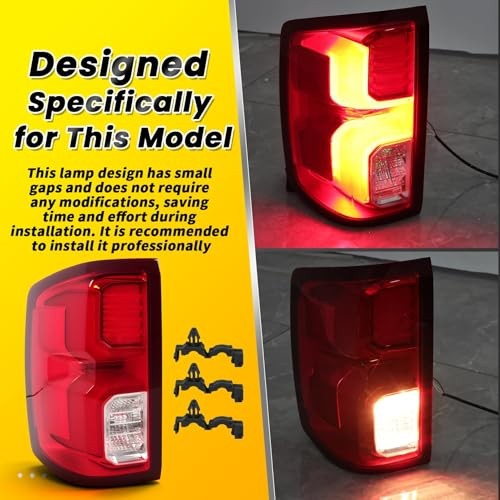 Tail Light Assembly Compatible with 2016-2018 Silverado 1500 Rear Brake Left