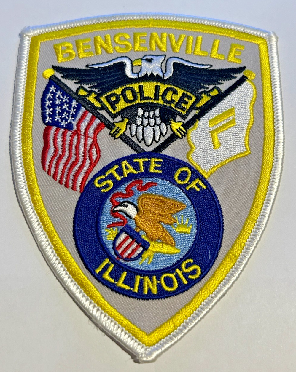 Bensenville Illinois Police Thin Yellow Border Patch Unused