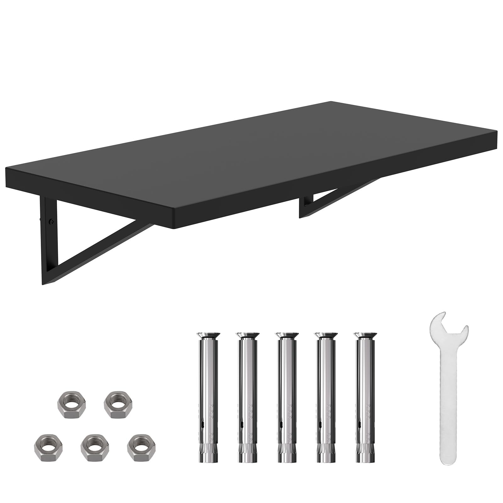 Stainless Steel Shelf 12 x 24 Inches,250 lb Wall Mounted Commercial Floating ...