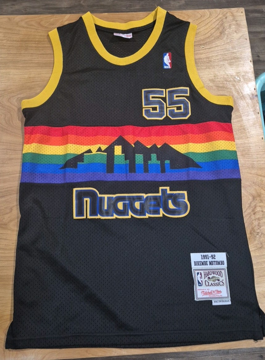 Mitchell And Ness Replica Nuggets Jersey Mutombo 55 Medium