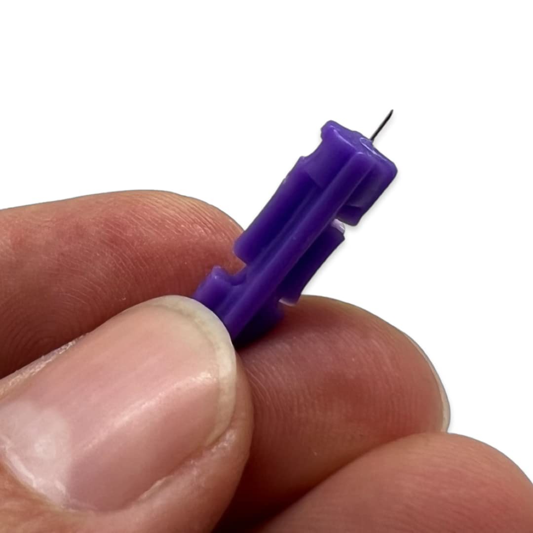 One Step Lancing Device & 100 1 x + 100 x 30g Lancets, Purple