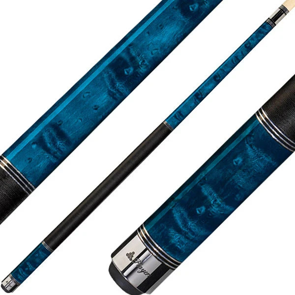 Players C-955 Pool Cue –Sky Blue Maple, Irish Linen Wrap, Classic Style,18–21oz