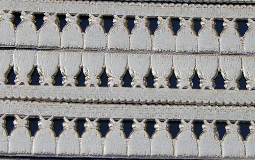 German Dresden Scrap Art Die Cut Rose Gold Foil Paper TASSEL FRINGE BORDER TRIM