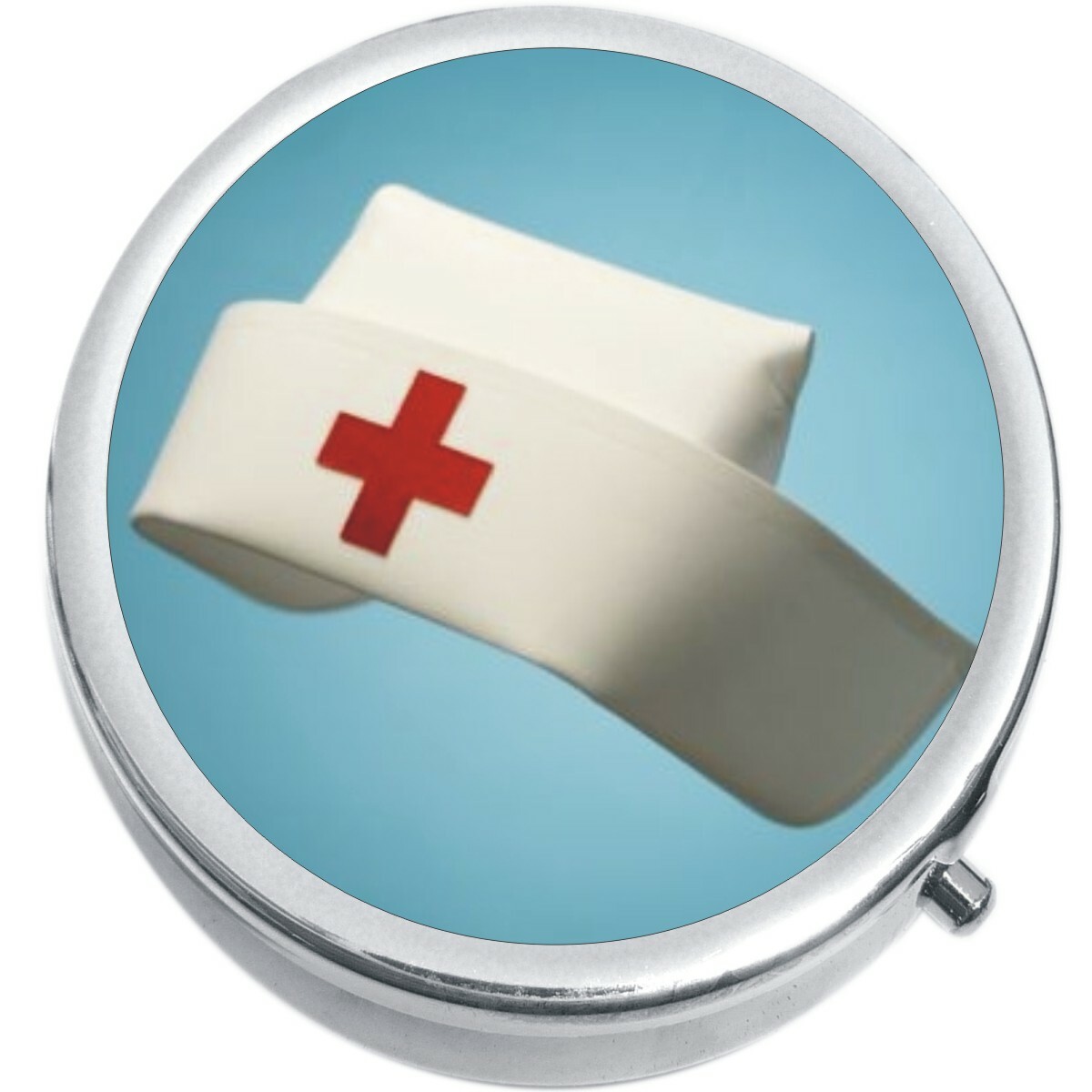 Nurse Hat Medicine Vitamin Compact Pill Box