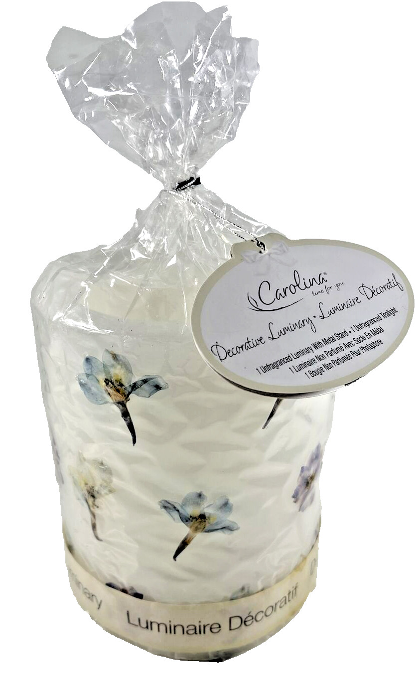 VTG NEW OLD STOCK Carolina Candle Decorative Luminary w Metal Stand &Tea Light