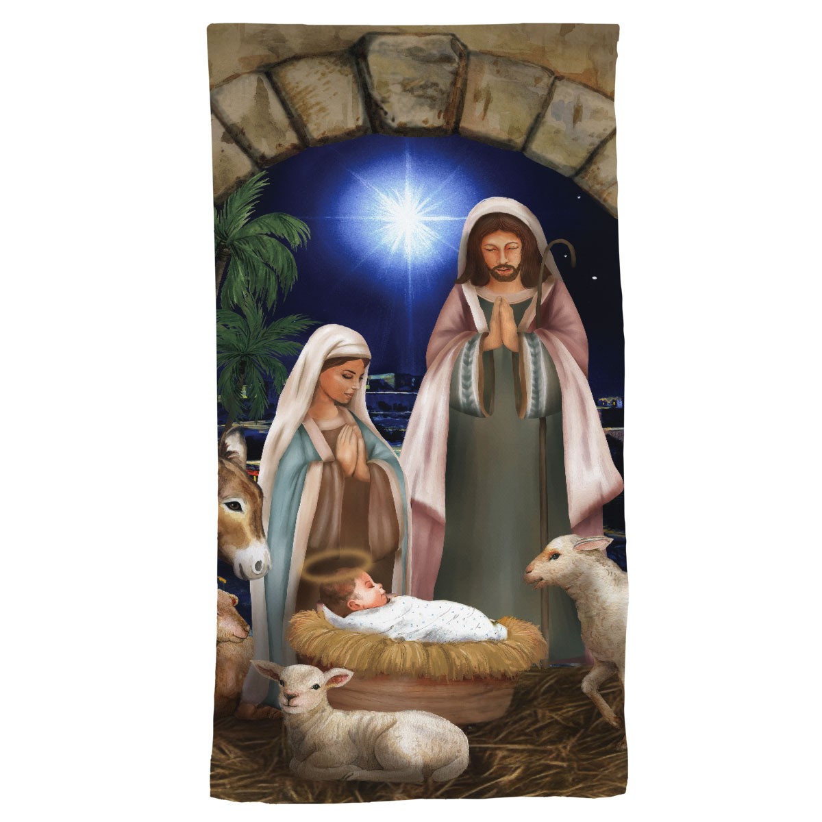 Briarwood Lane Away in a Manger Cotton Hand Towel