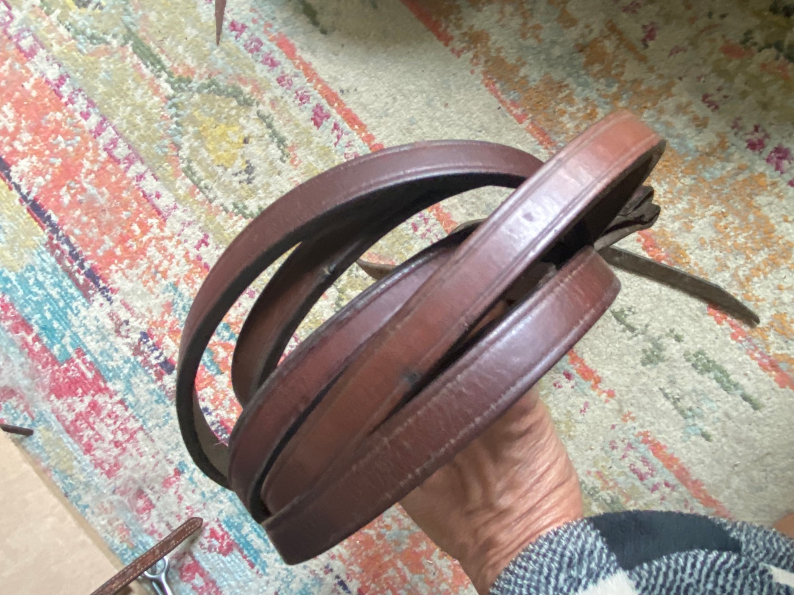 used western split work reins soft leather 84" FREE SHIPPING