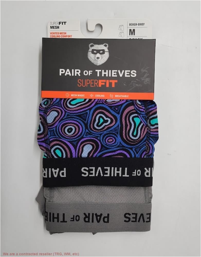 Pair of Thieves Super Fit Boxer Briefs 2pk Purple/Green Amoeba M *SEE DEAL!!!*