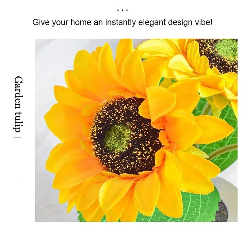 3 LED Night Light Rechargeable Sunflower Lights Interior Lighting Bedroom