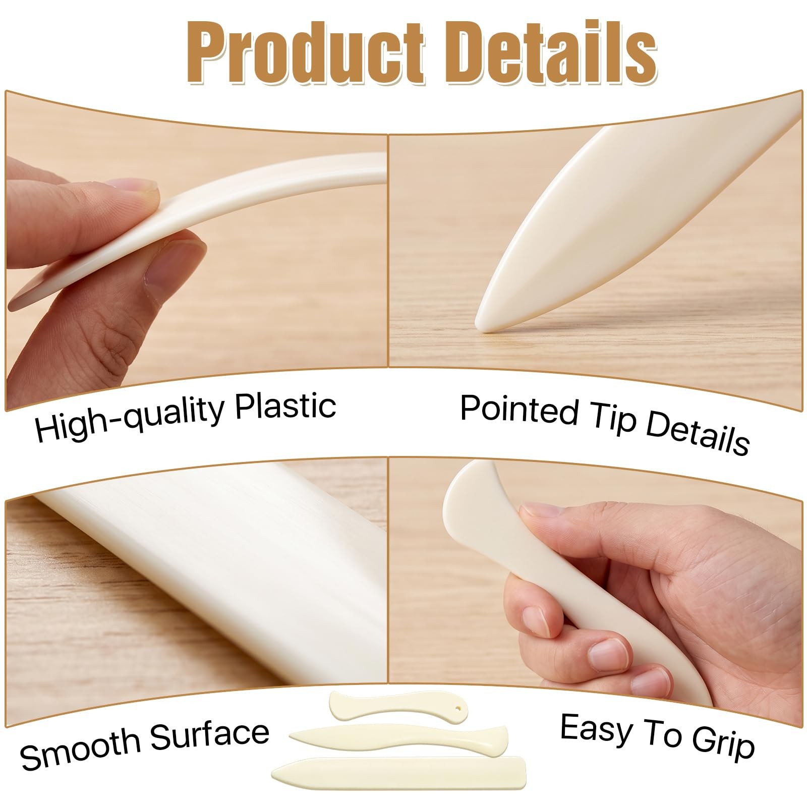 30 Pcs Bone Folders, Plastic Bone Folder Tool, Paper Creaser Scrapbooking Too...