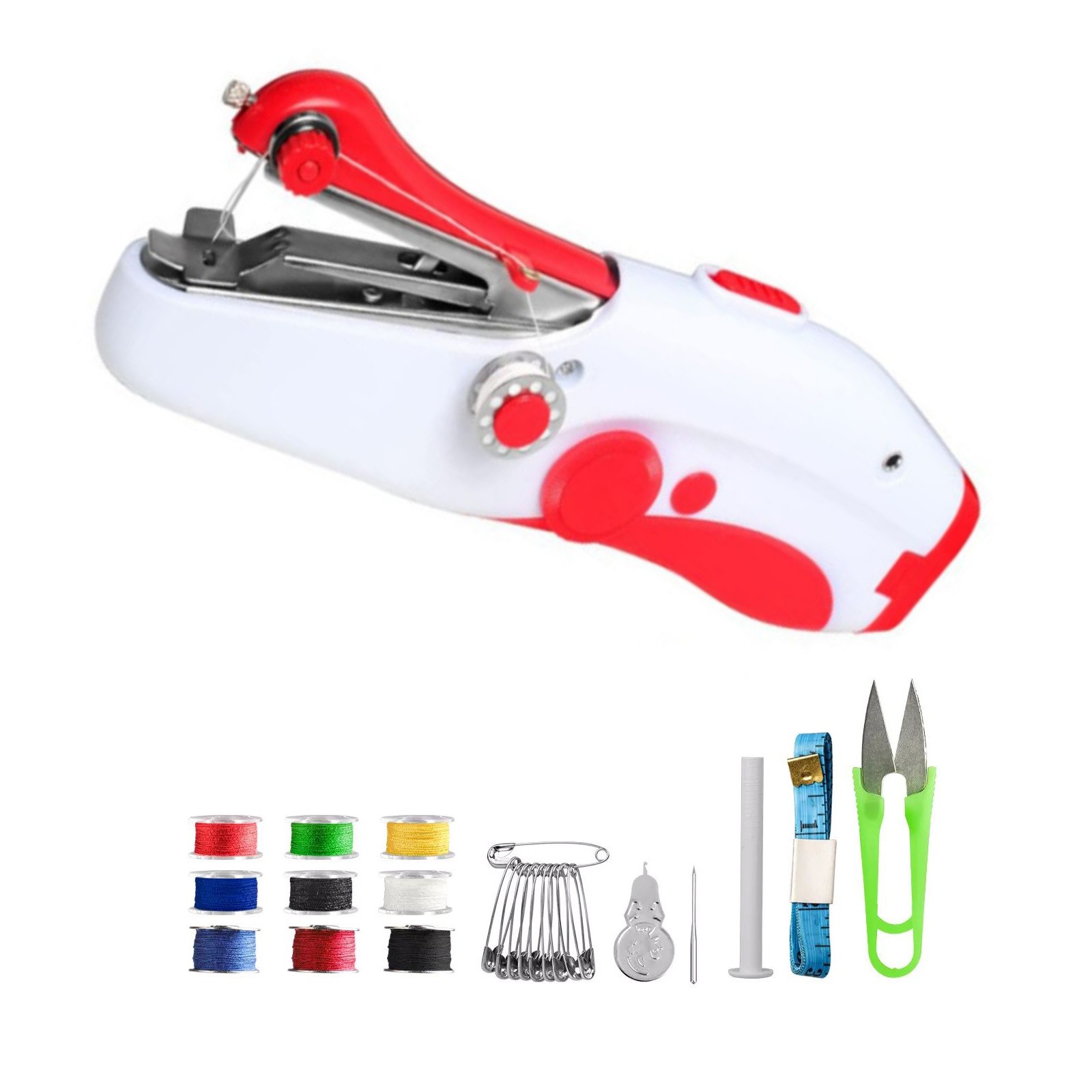 New Portable Mini Compact Handheld Sewing Machine Cordless Travel Home Tool