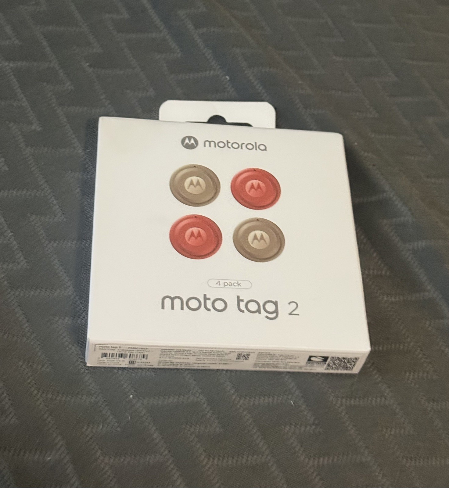 Motorola Moto Tag 2 (Works with Android Find My Device and Find Hub) 4-pack New