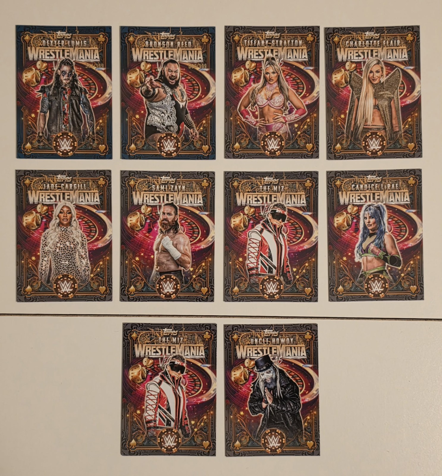 2026 Topps WWE World Wrestlemania Card Lot