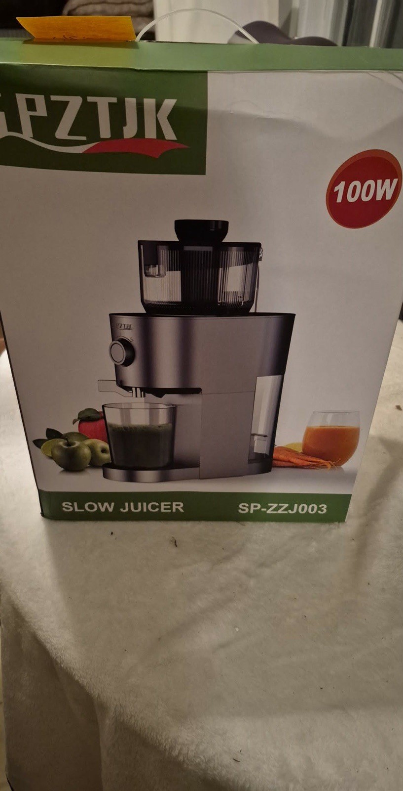 PZTJK SP-ZZJ003 Masticating Slow Juicer 100W Electric Silver Black