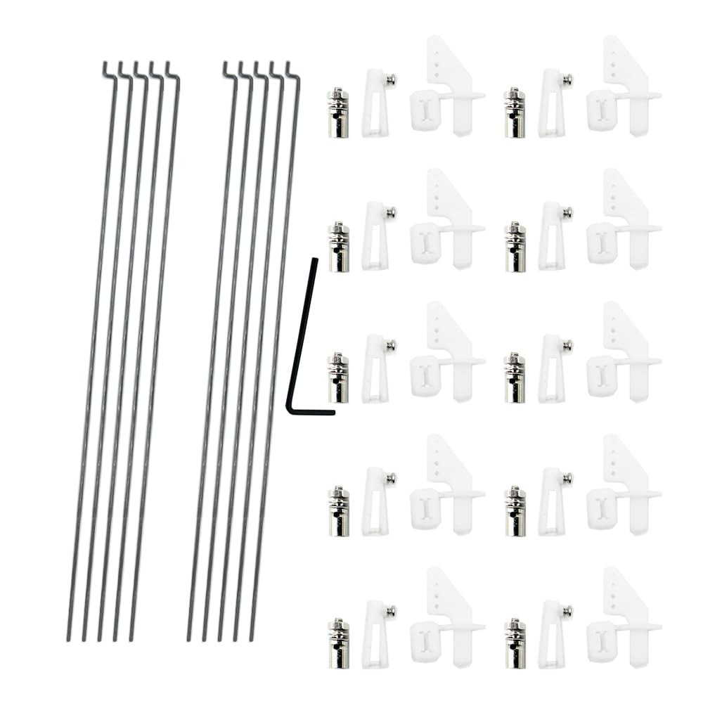 URIMPAVIDO 10PCS 1.2 x 200mm Pushrod with 1.3mm 1.2x200mm, Black