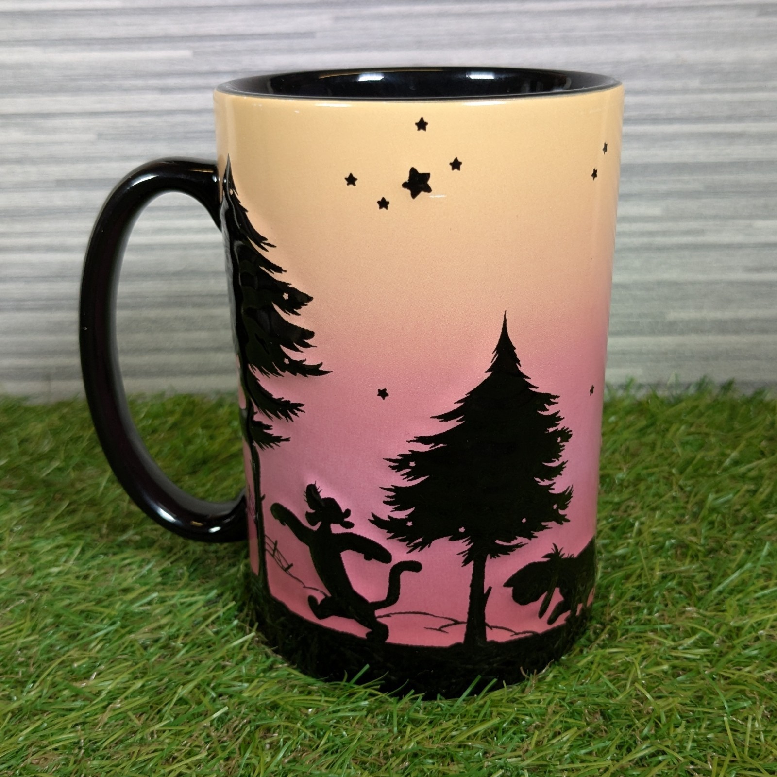 Disney Parks Winnie the Pooh 3D Coffee Mug Silhouette Ombre Sunset Ho Ho Ho Mug