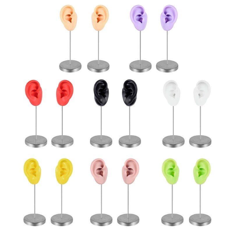 Artificial Left Right Ear Model Silicone Ear Mannequin for Accessories Display