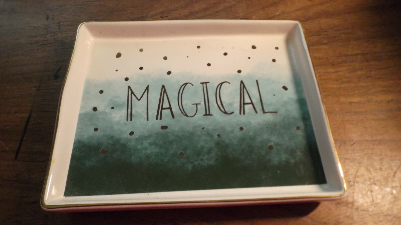 RARE Big M Stamp Magenta Exclusive MAGICAL Trinket Dish