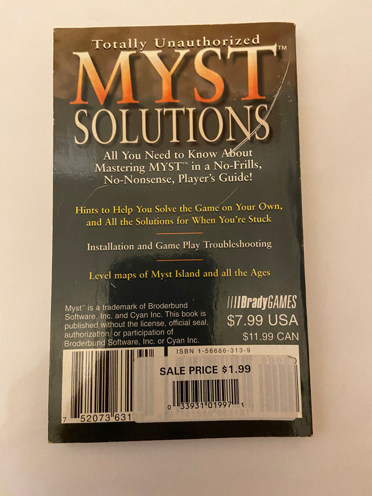 Totally Unauthorized Myst Solutions Brady Games