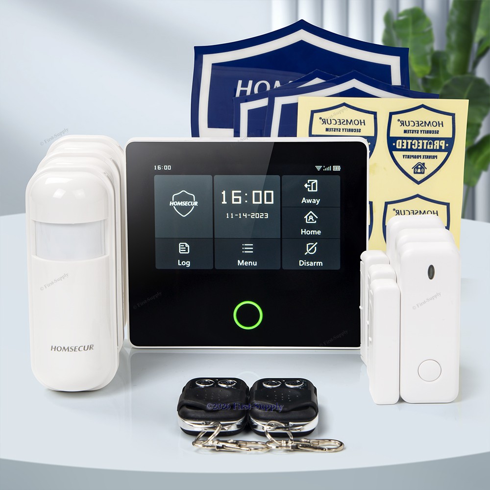 HOMSECUR Wireless WIFI 4G GSM SMS Autodial LCD Home Security 4.3" Alarm System