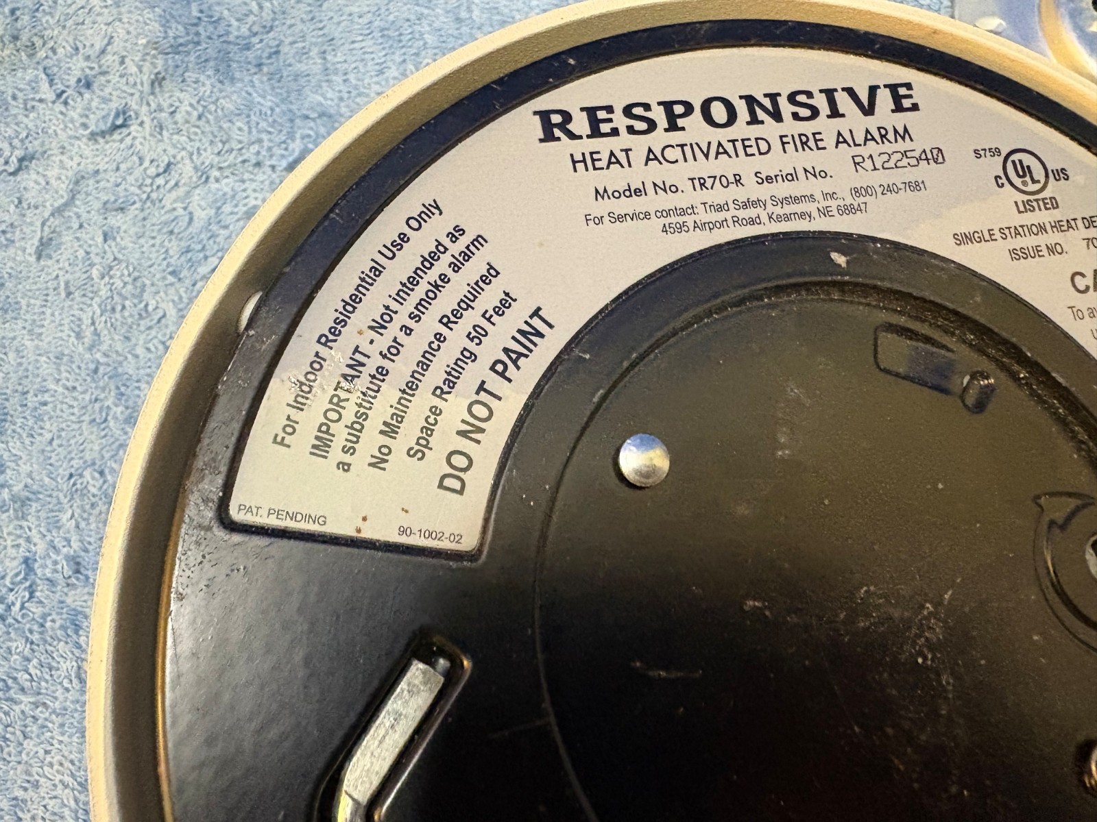 Responsive Heat Activated Fire Alarm TR70-R