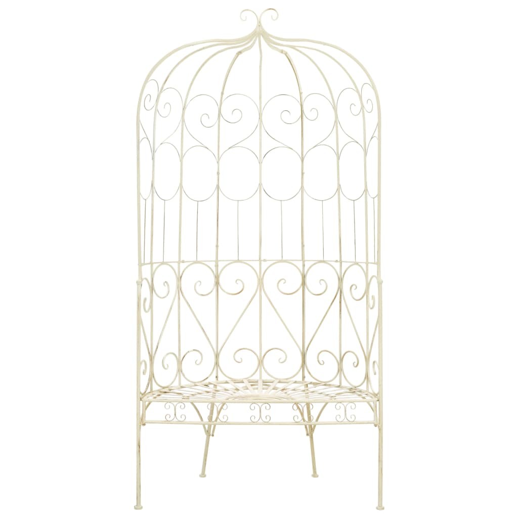 Garden Arch with Bench Outdoor Garden Arch with Seat Bench Iron Antique vidaXL