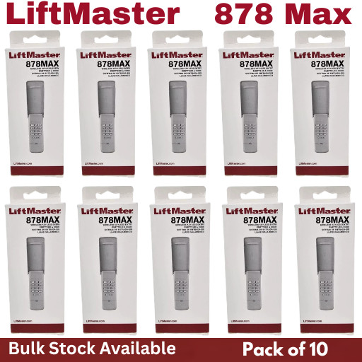LiftMaster 878MAX Garage Door Keypad Wireless and Keyless Entry System(Pack #10)