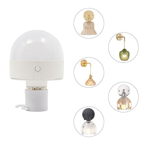 Set Timers Bulb Rechargeable Rgb Light Bulb W/remote Dimmable Battery-operated