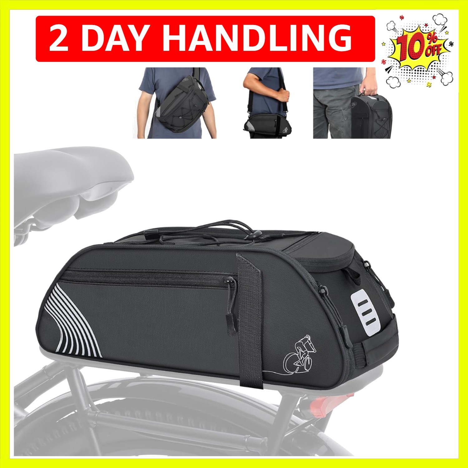 Bike Rack Bag, 14L Expandable Capacity Bike Bags for Bicycles Rear Rack,Water...