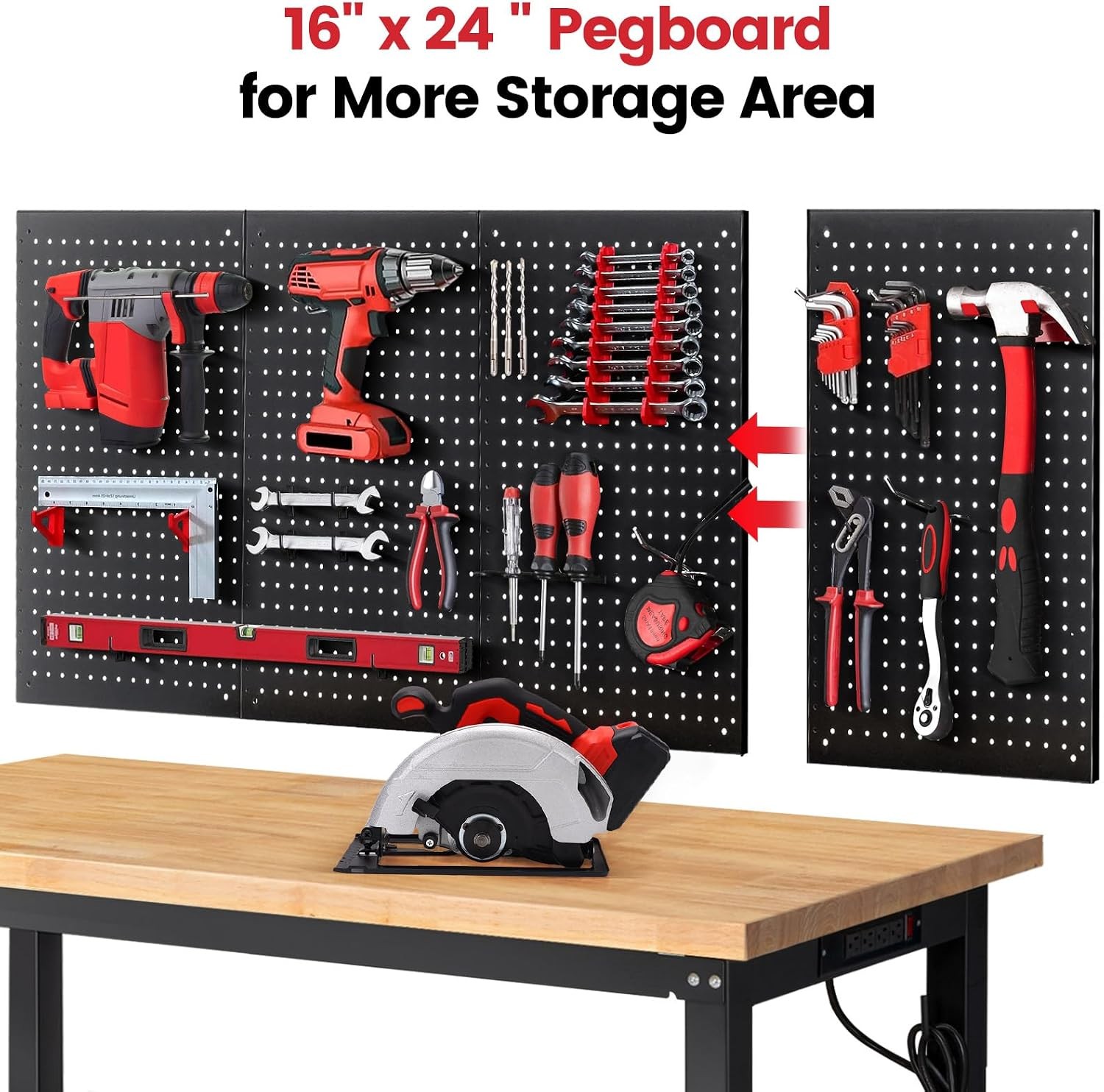 Adjustable Height Work Bench 60X 22 Workbench for Garage Work Table with under T