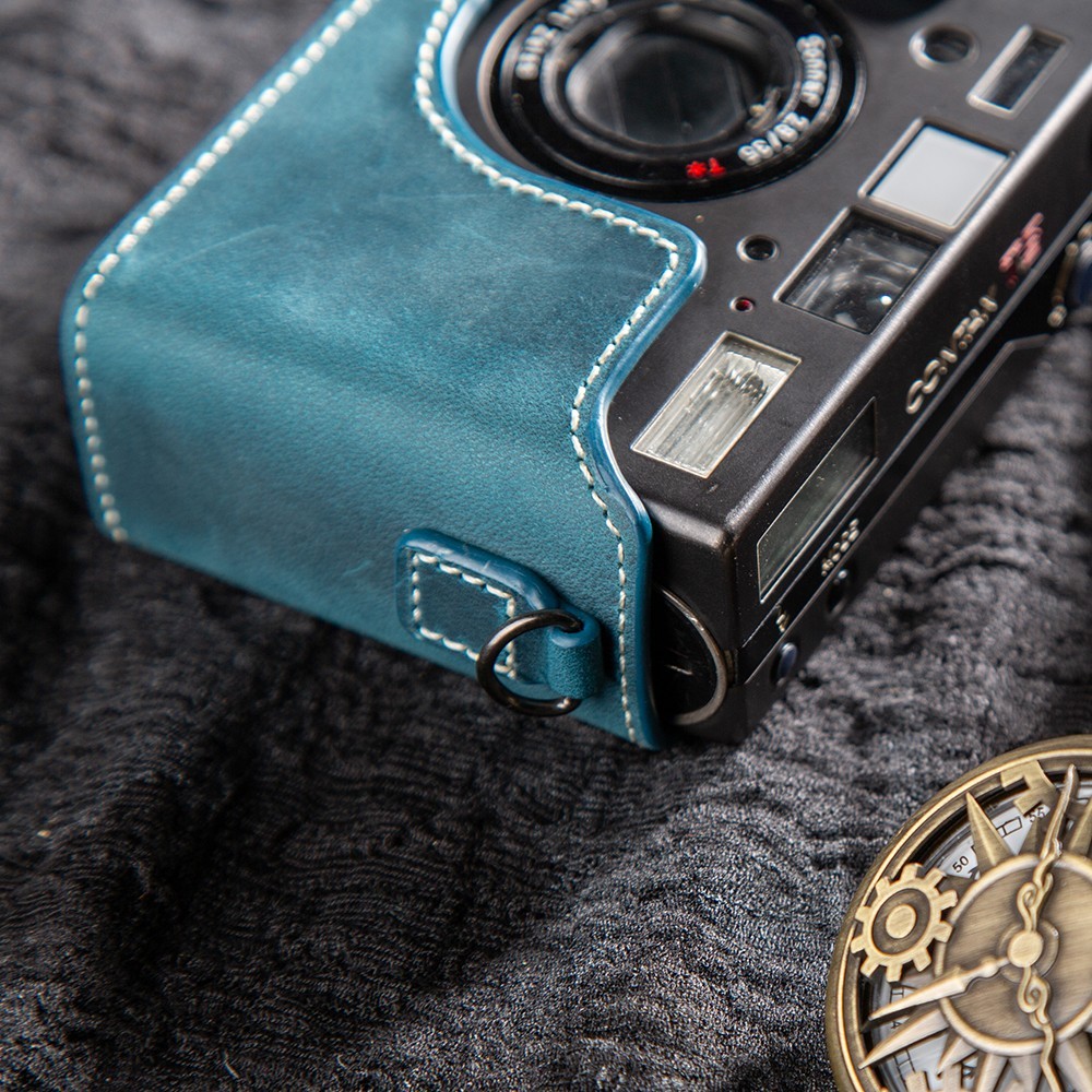 For Contax T3 Camera Collocation Genuine Leather Half Camera Case Bag Cover