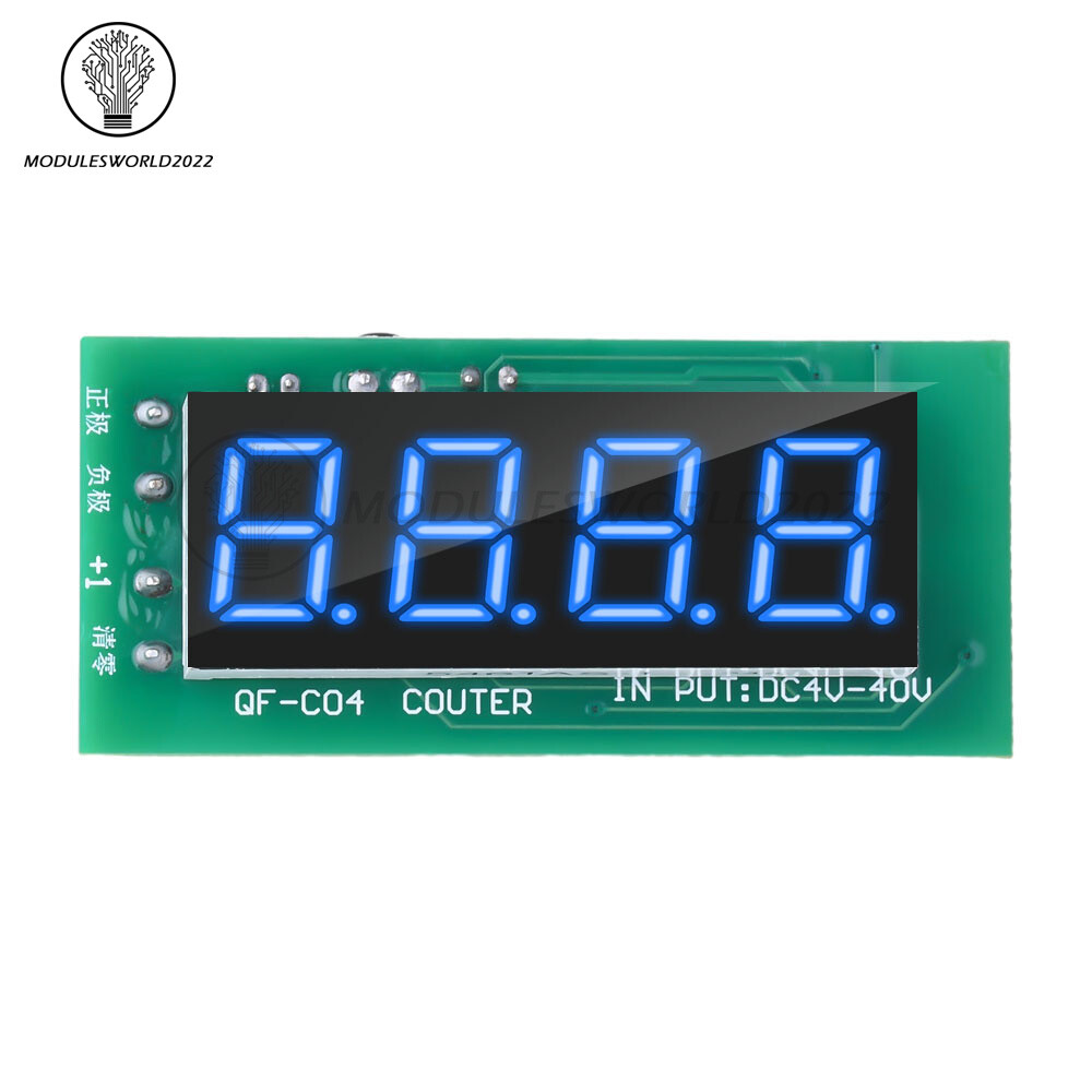 DC4-40V Digital Display 4-bit 0-9999 Counter Module with Data Memory Function