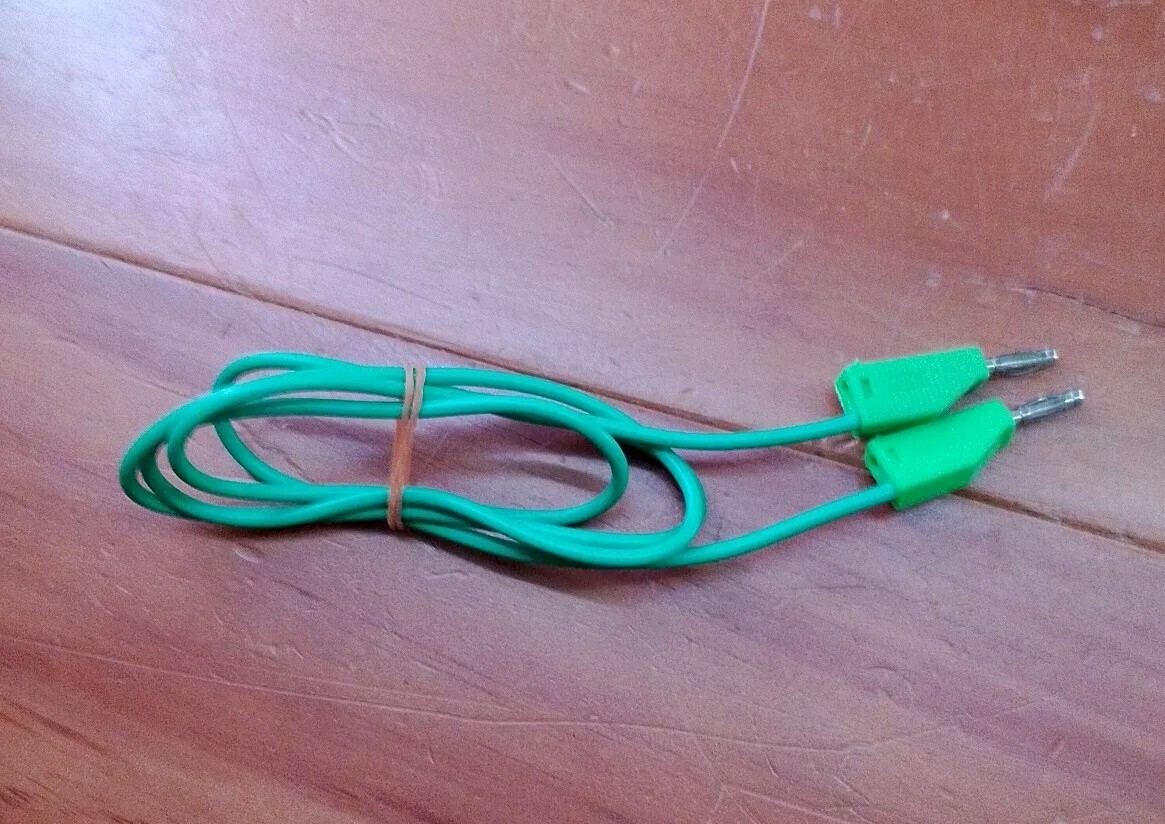2 Banana Plug to Banana Plug Test Leads, 3.5mm OD 1000V/20A 15AWG Cable, Green