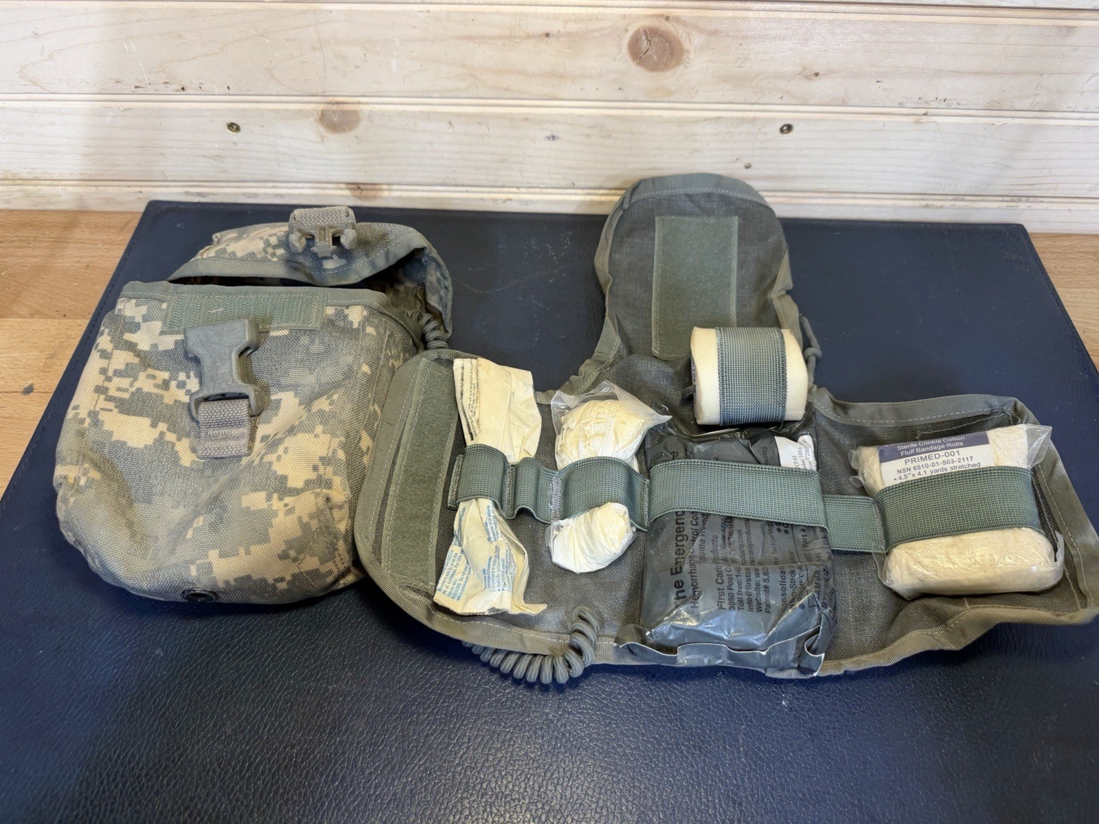 US Military MOLLE II IFAK Pouch w/ INSERT - ACU IMPROVED First Aid Kit NO TQ