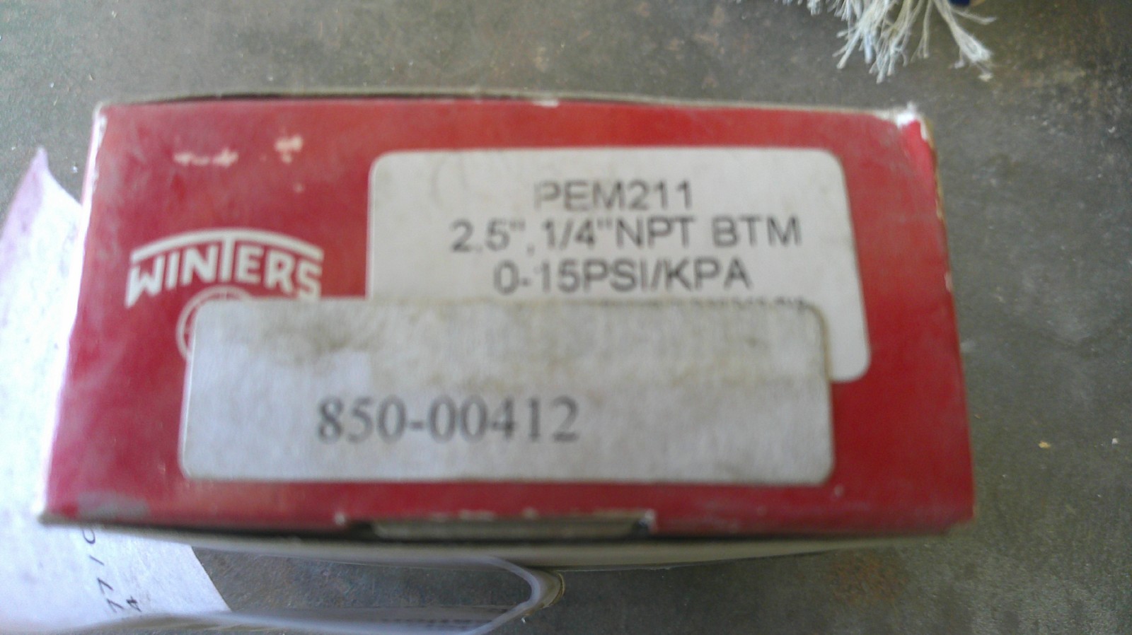 Winters Pem211 Lead-Free Pressure Gauge, 0 To 15 Psi, 2 1/2 In Dial, 1/4 In