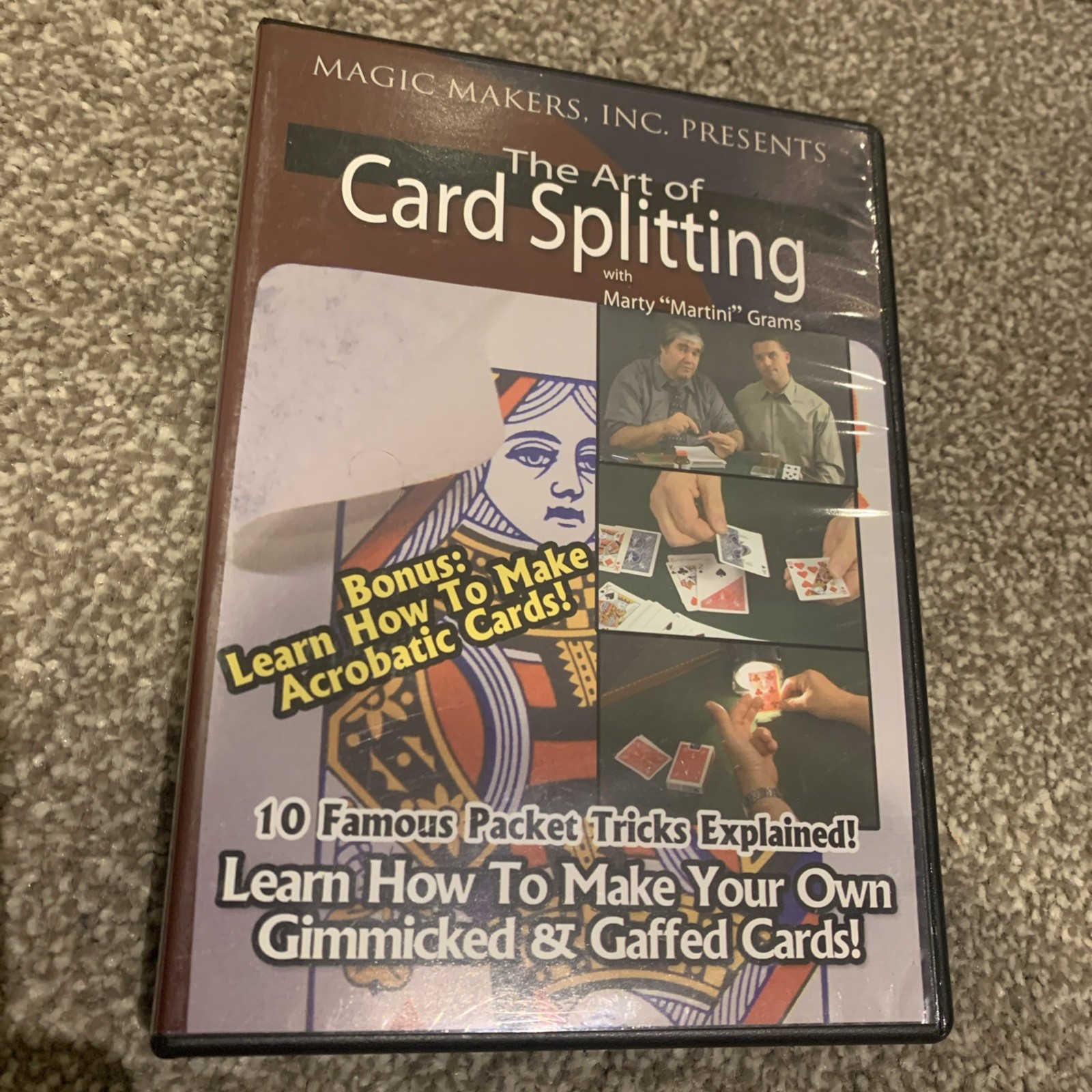 THE ART OF CARD SPLITTING DVD - Marty Grams (gimmicks gaff gaffed cards) MAGIC