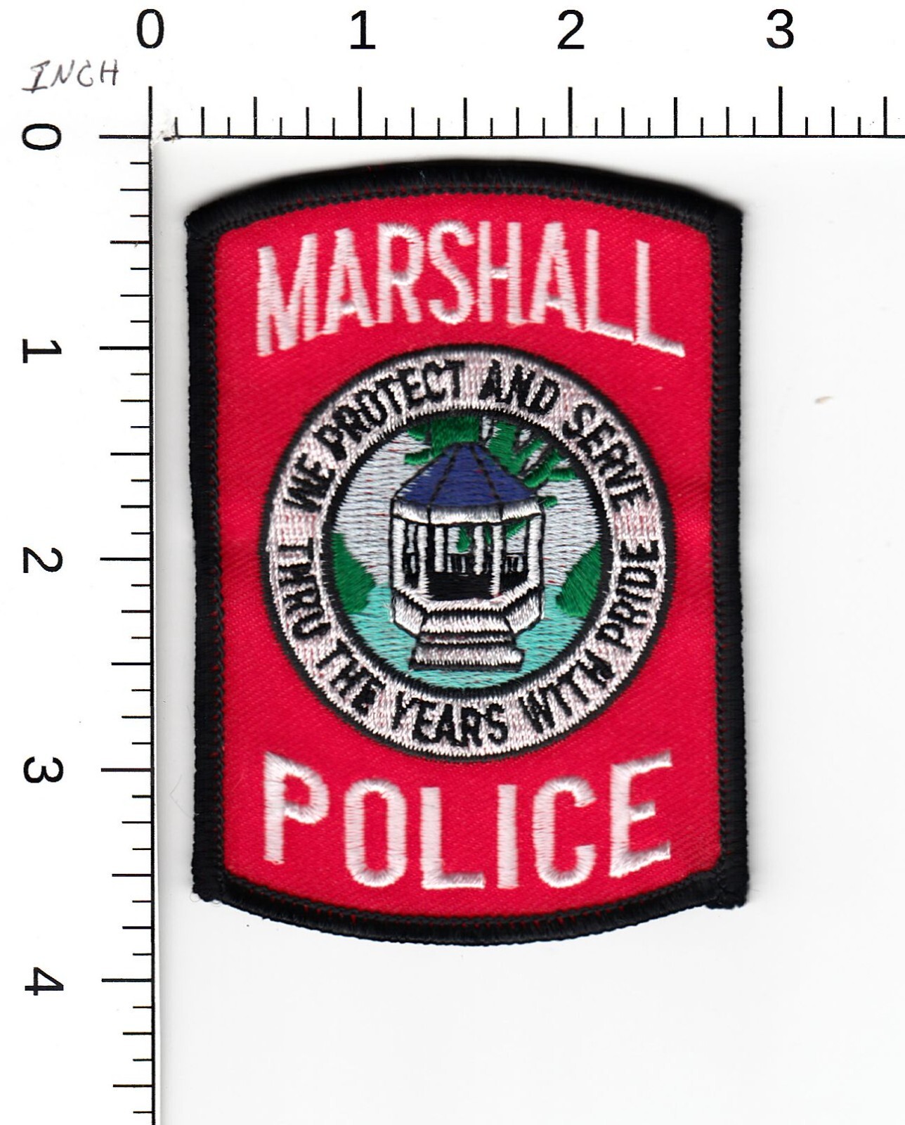 MARSHALL ILLINOIS POLICE COLLECTIBLE PATCH SMALL DEPT IN CLARK COUNTY