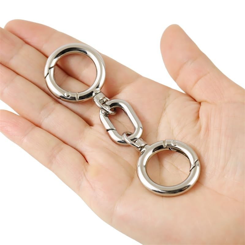 2Pcs Link Chain Strap Purse Handbag Top Handle Shoulder Straps Silver