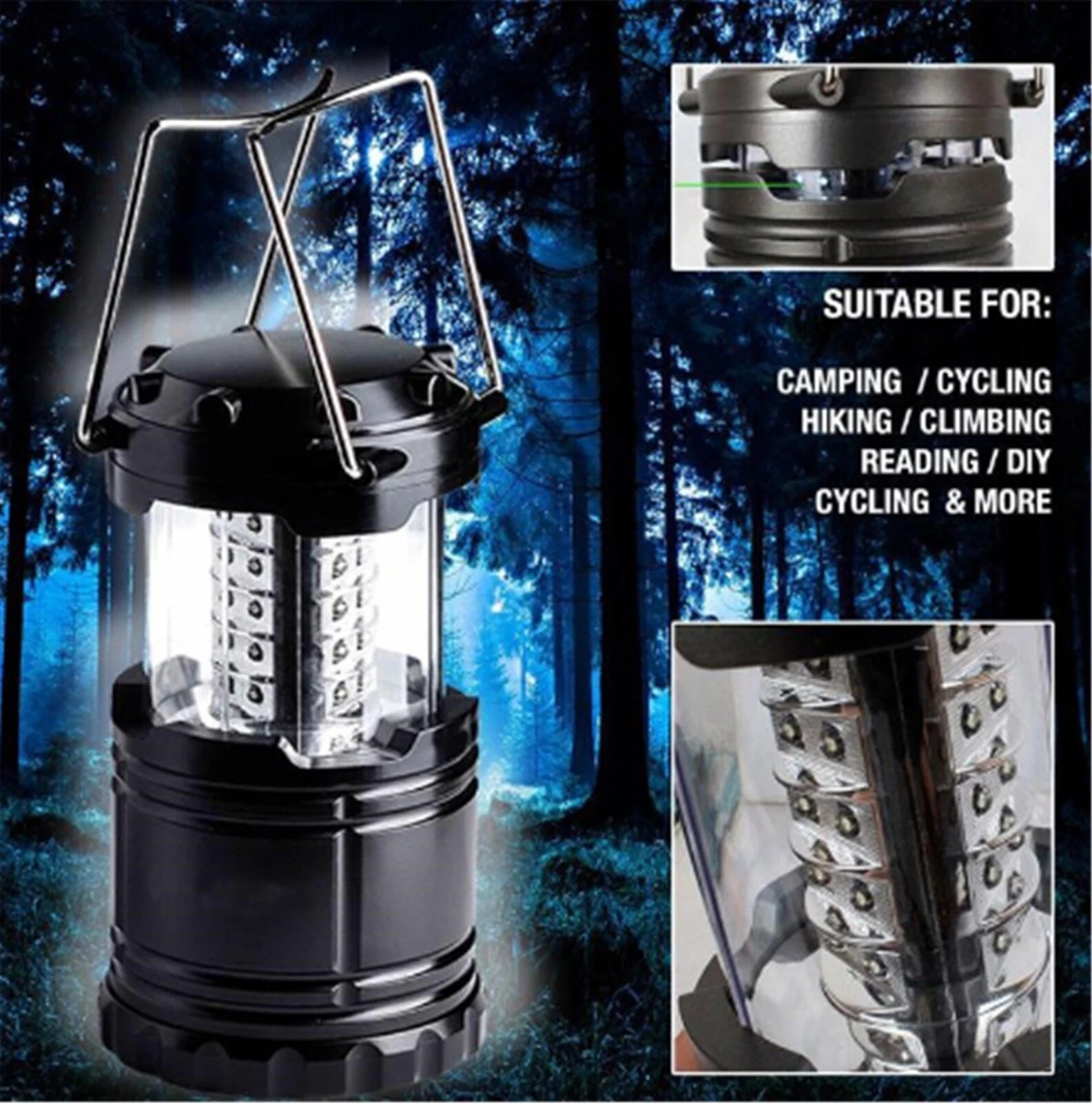 Battery Emergency Power Outage Disaster Light 30 LED  Compact Camping Lantern