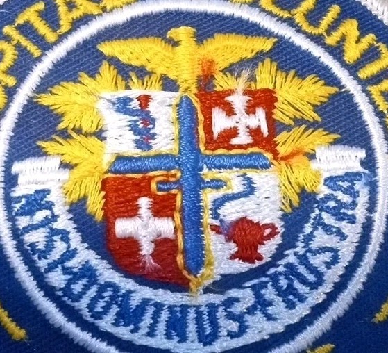 Hospital Volunteer Service Nisi Dominus Frustra Vintage Iron On Patch