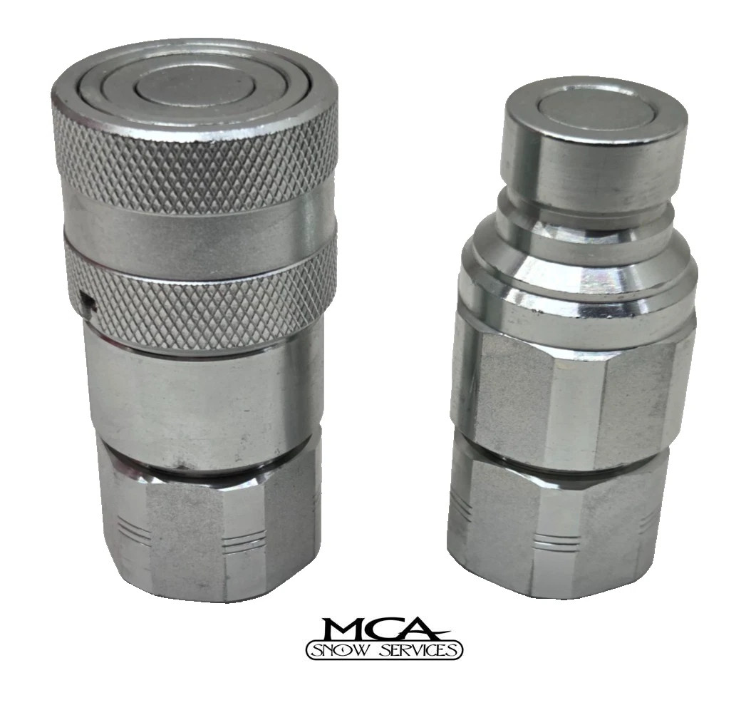 HYDRAULIC QUICK COUPLER 1/2 FLUSH FACE COUPLER & NIPPLE FEM-502-8FP FEM-501-8FP