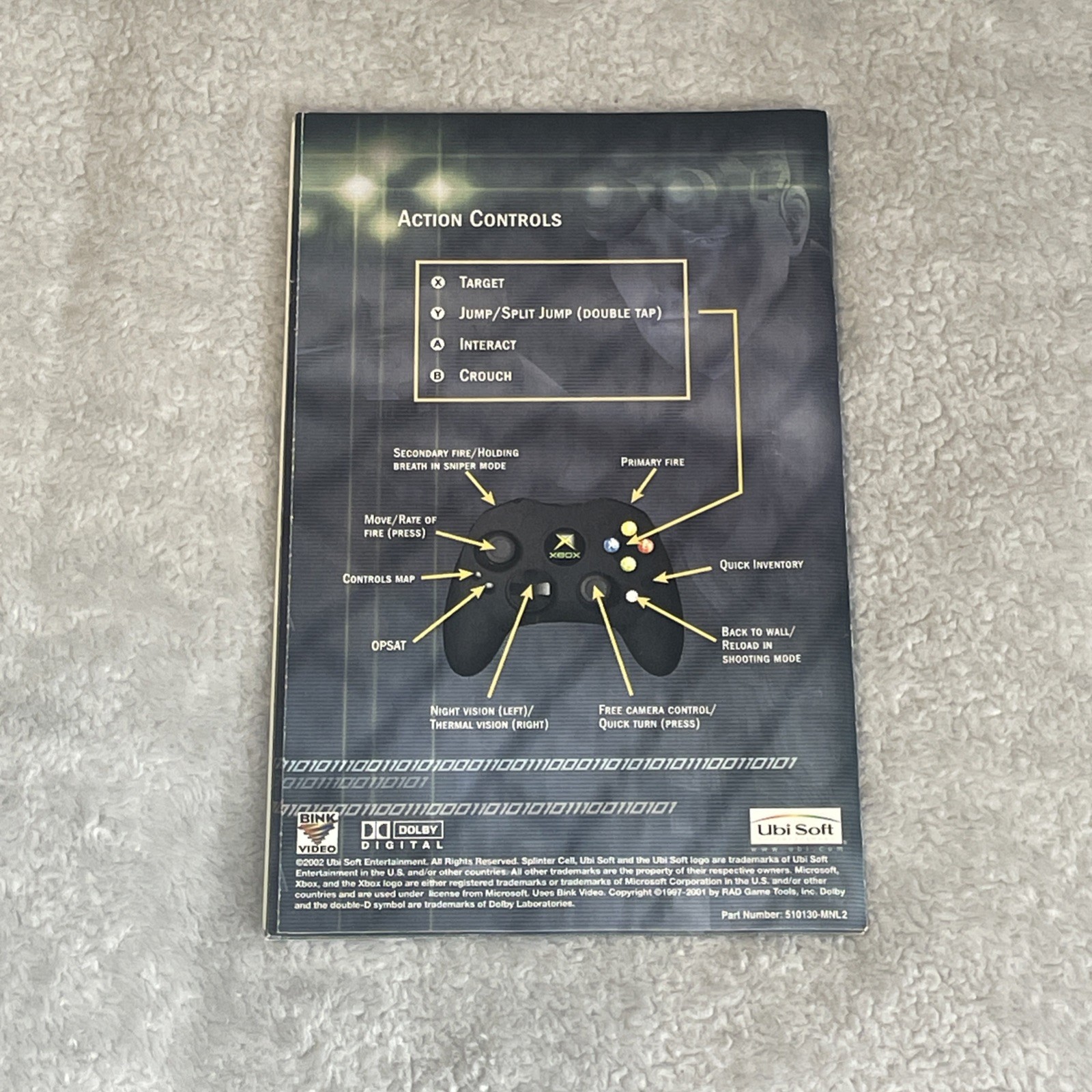 (Manual Only) Splinter Cell - Microsoft Xbox Authentic